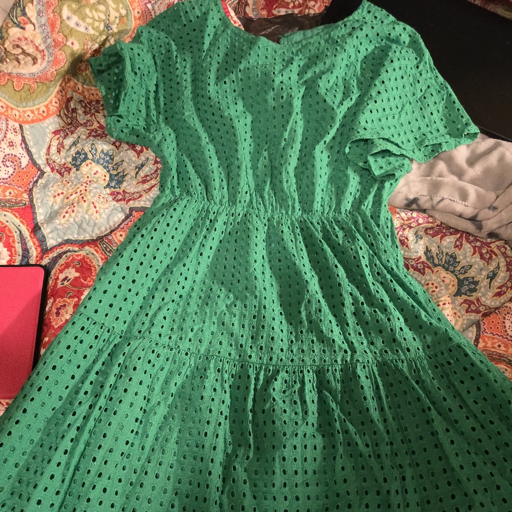 Ces Femme Emerald Eyelet Dress